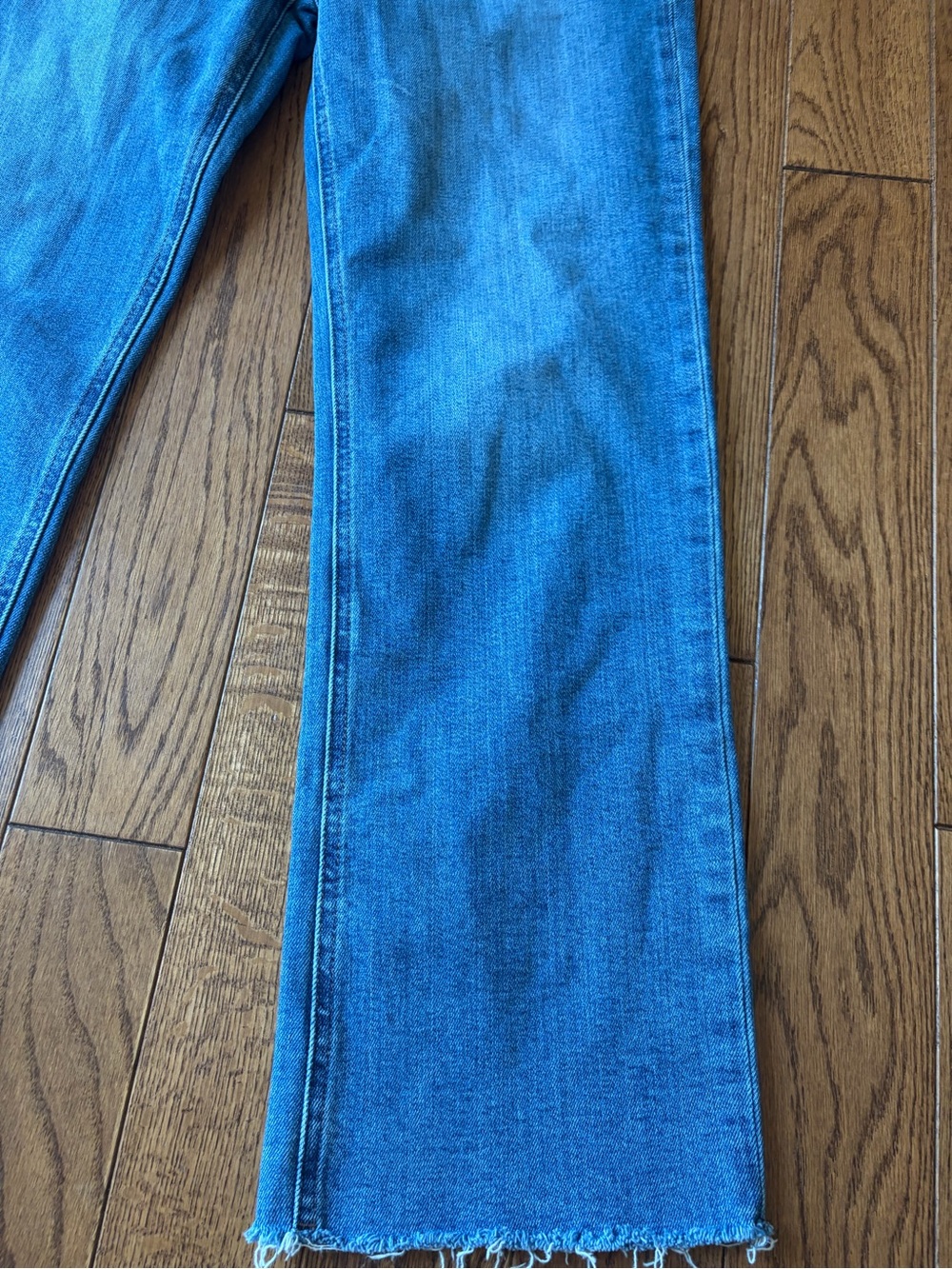 Quince Bella Stretch Straight Jeans in Twilight Blue Fray Regular 28 - Picture 13 of 17